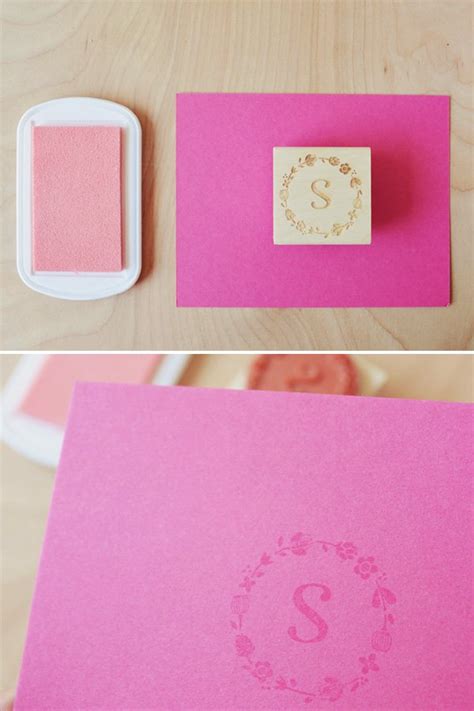 DIY Tutorial: Embossed Monogram Note Cards // Hostess with the Mostess®