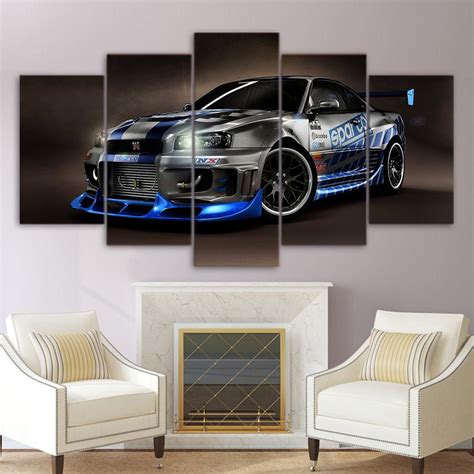 Sport Cool Car – Automative 5 Panel Canvas Art Wall Decor – Canvas Storm