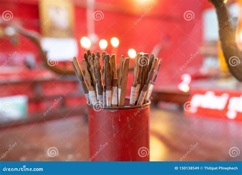 Fortune Sticks in the Chinese Temple. Stock Image - Image of belief, hermit: 150138549