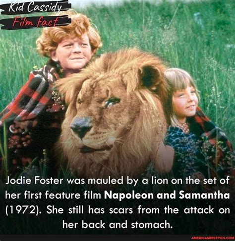 Film Jodie Foster was mauled by a lion on the set of her first feature film Napoleon and ...