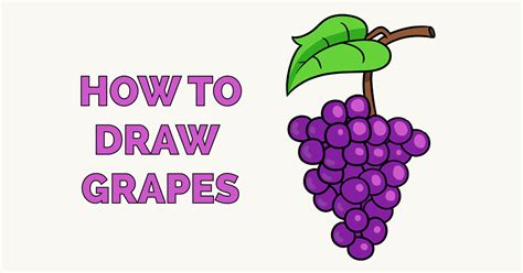 How to Draw Grapes - Really Easy Drawing Tutorial