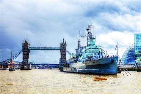 HMS Belfast And Tower bridge, London Photograph by Paul Thompson - Fine ...