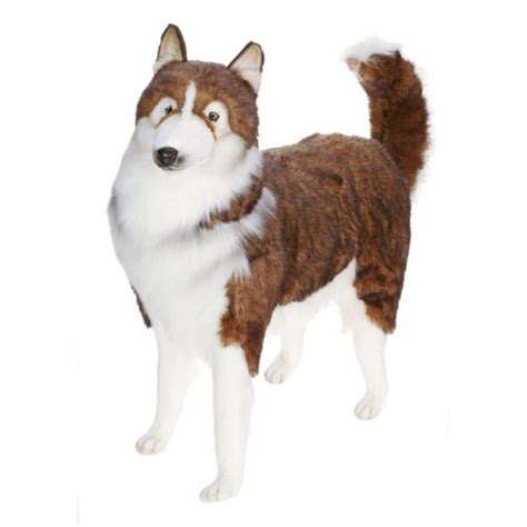 Husky Dog Life-Sized Stuffed Animal | Dog Plush Statue | Hansa Toys