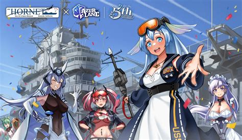 Official Azur Lane EN 5th Anniversary x USS Hornet Promotional Artwork (ft. Hornet, New Jersey ...