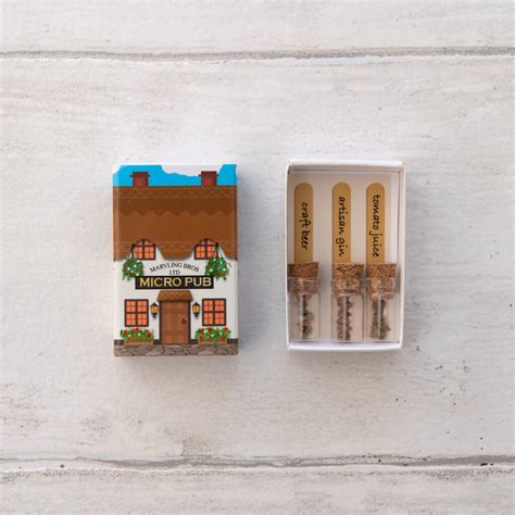 Grow Your Own Micropub Seed Kit In A Matchbox By Marvling Bros Ltd.