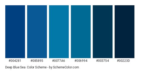 Deep Blue Sea Color Scheme » Blue » SchemeColor.com