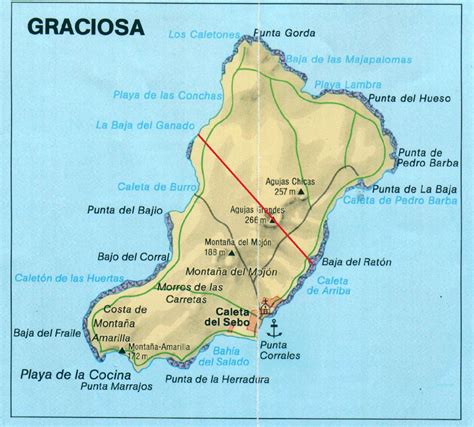 La Graciosa Map, Canary Islands Tenerife, Canary Islands, Ocean View, Vacation, Montana, Maps ...