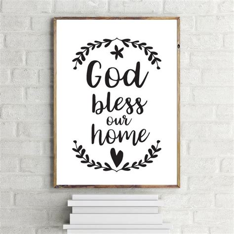 God Bless Our Home Printable Art Wall decor Typography