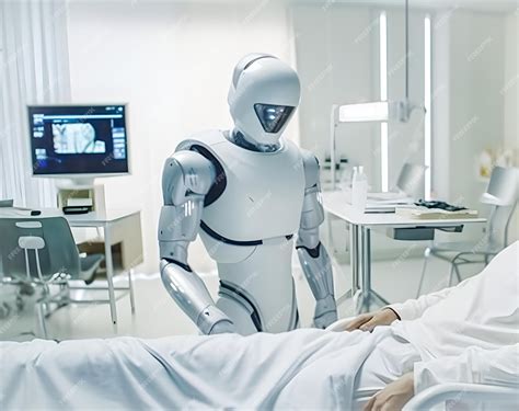 Premium Photo | Robot assistant taking care of a patient in the ...