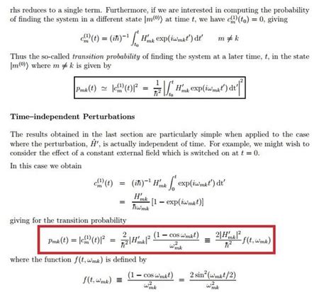 Time-dependent perturbation theory