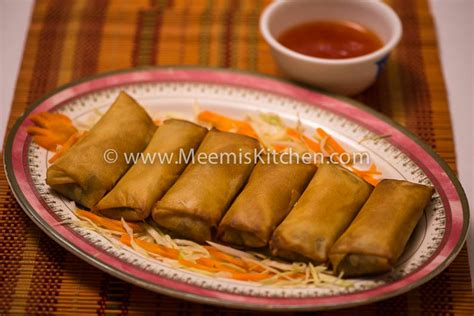 Vegetable Spring Rolls/ Chinese Spring Roll - MeemisKitchen