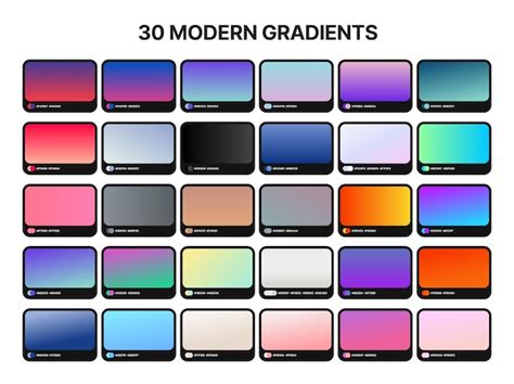 Premium Vector | 30 best gradient backgrounds. Gradient backgrounds with color codes. Vector ...