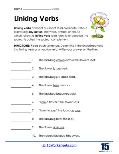 Verbs Worksheets - 15 Worksheets.com