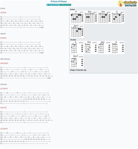 Chord: Prince of Peace - Hillsong United - tab, song lyric, sheet ...