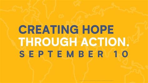 World Suicide Prevention Day - Creating Hope Through Action - News