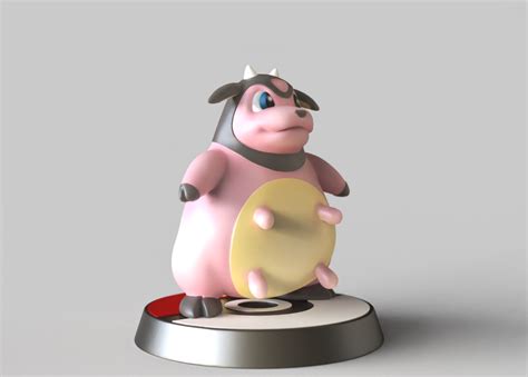 Файл STL Miltank- FAN ART - POKÉMON FIGURINE -POKEMON・Идея 3D-печати для скачивания・Cults