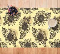 Sunflowers pattern elegant table placemats - TenStickers