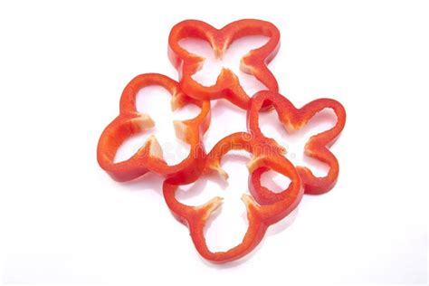 Red bell pepper shapes. stock image. Image of healthy - 18884753