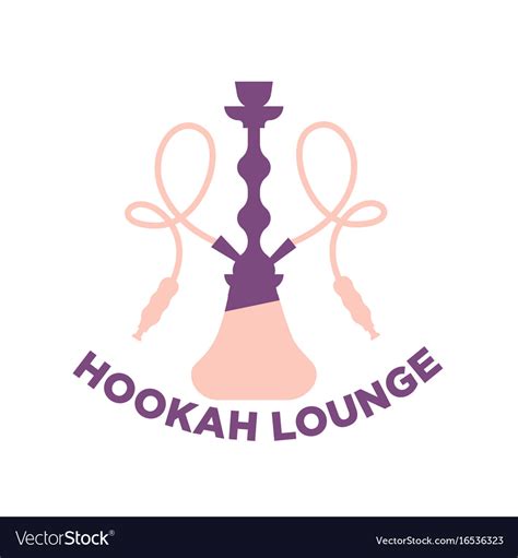 Purple and pink hookah lounge logo Royalty Free Vector Image