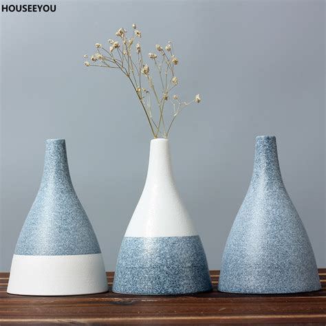 Decorative Ceramic Vases Fashion Creative Abstract Flower Vase Pot Home ...