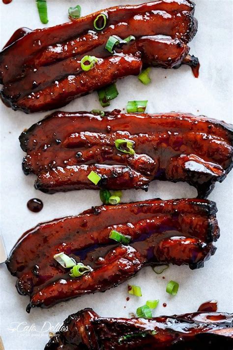 Sticky Chinese Barbecue Pork Belly Ribs (Char Siu) | http://cafedelites ...