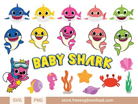 Baby Shark SVG Bundle (FSD-J31) - Store Free SVG Download