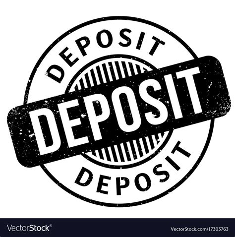 Deposit rubber stamp Royalty Free Vector Image