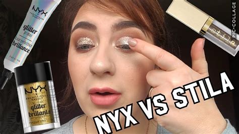 NYX VS. STILA | GLITTER EYESHADOW | FIRST IMPRESSIONS - YouTube