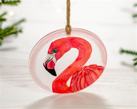 Personalized Flamingo Ornament Custom Girl Christmas Ornament - Etsy