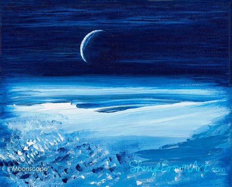 Moonscape | Moonscape, Light in the dark, Moon painting