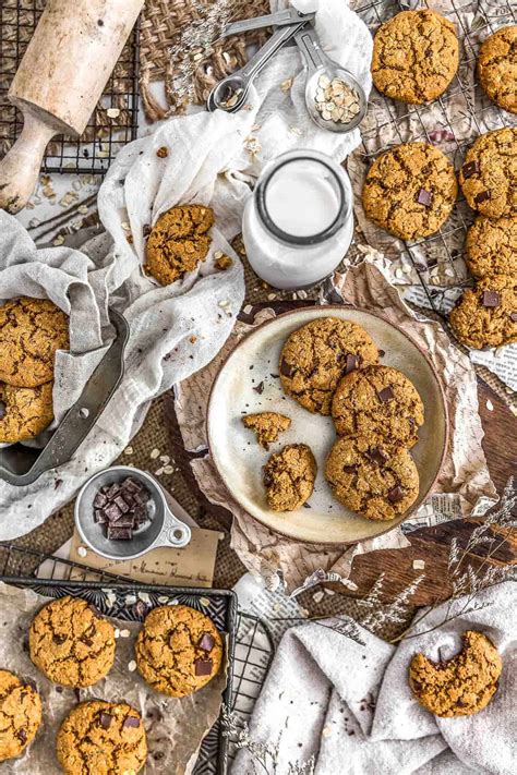 Healthy Vegan Chocolate Chip Cookies - Monkey and Me Kitchen Adventures