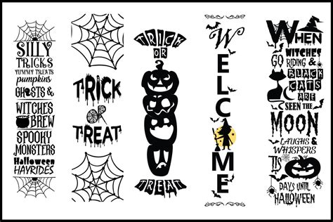 Halloween Porch Sign Quotes Bundle Svg Halloween Porch | Etsy UK