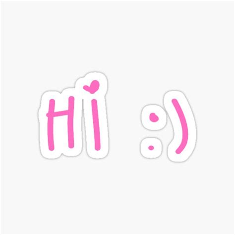 "Hi :) sticker" Sticker by isabellamunozz | Redbubble