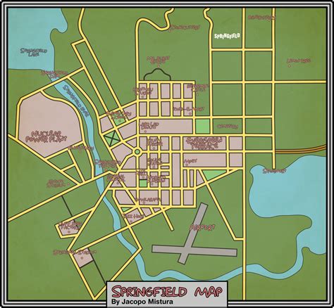 Springfield Map by Jaki92 on DeviantArt