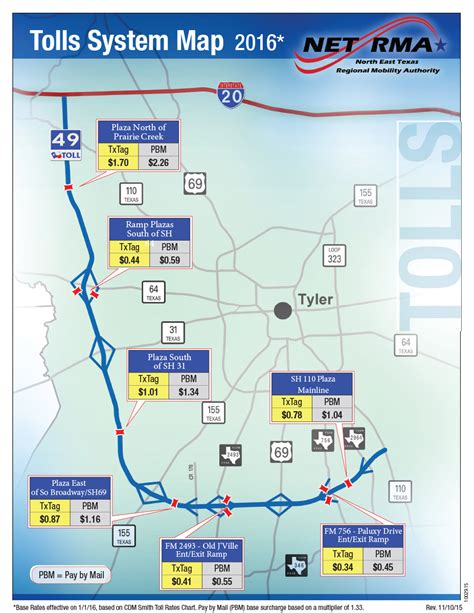 Toll Map & Rates - NETRMA