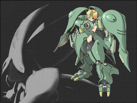 Quint Mantha, mobile suit, qubeley, gundam, girl, green, mecha, anime ...