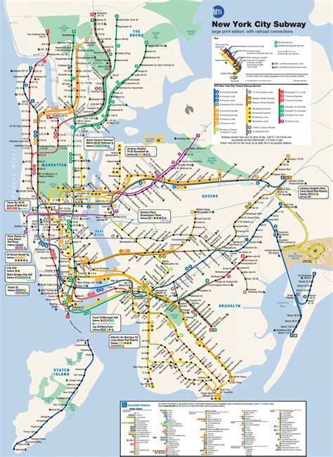 MTA subway map - New York MTA subway map (New York - USA)