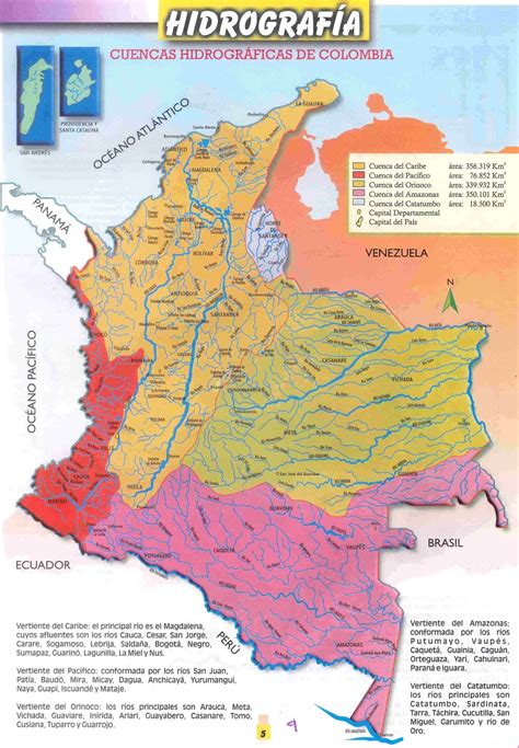 Mapas de Colombia: MAPA DE LA HIDROGRÁFIA DE COLOMBIA