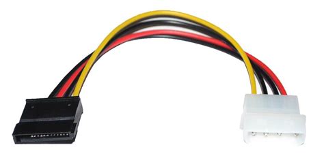 Cables / Connectors: 4-Pin IDE PATA ATA to Serial ATA (SATA) Molex Power Adapter Converter Cable ...