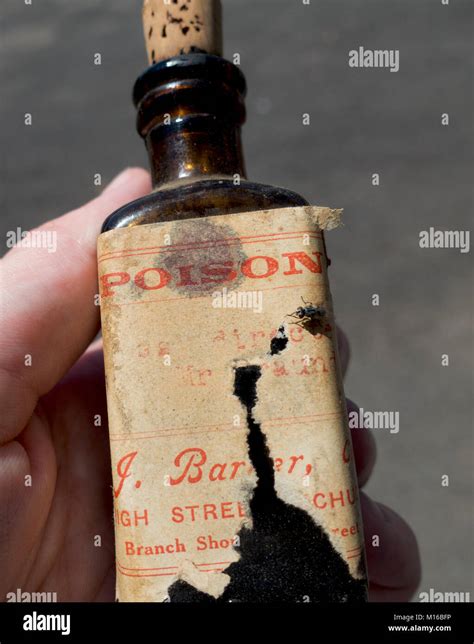 Australian poison bottle with old label Stock Photo - Alamy