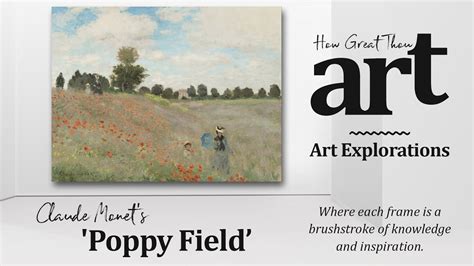 Poppy Field by Claude Monet | ART EXPLORATIONS | Art Education | Learn ...