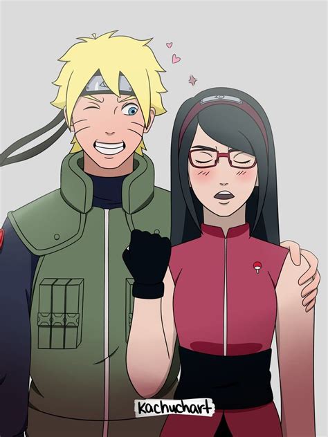 Boruto and Sarada by kachuchart | Boruto and sarada, Boruto characters, Boruto x