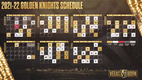 Vegas Golden Knights Printable Schedule 2022 - Printable Schedule