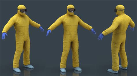 Hazmat Suit white 3D Model $20 - .unknown .obj .ma .max .fbx .blend ...