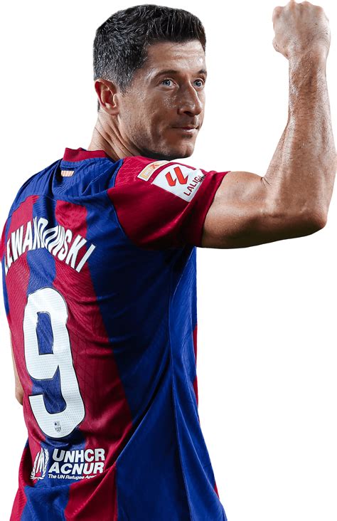 Robert Lewandowski Barcelona football render - FootyRenders