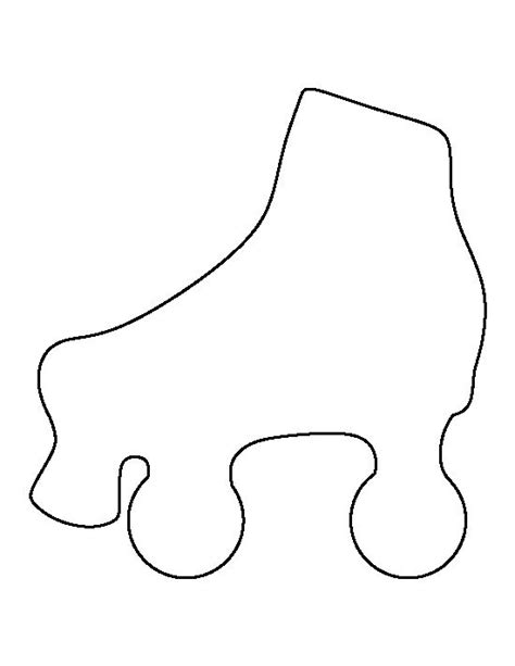 Roller skates pattern. Use the printable outline for crafts, creating stencils, scrapbooking ...