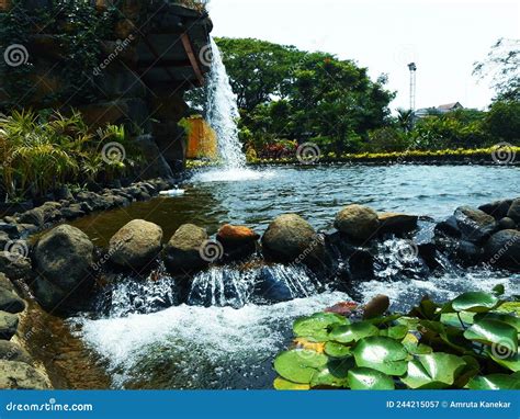 Artificial Waterfall at Mapro Garden Lonavala Maharashtra Stock Image - Image of pond, scenic ...