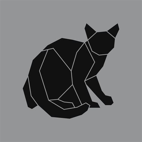 Linear illustration of a cat | Premium Vector - rawpixel