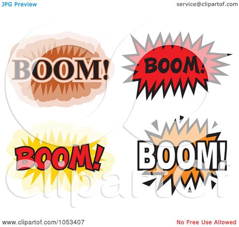 Royalty-Free Vector Clip Art Illustration of a Digital Collage Of Boom ...