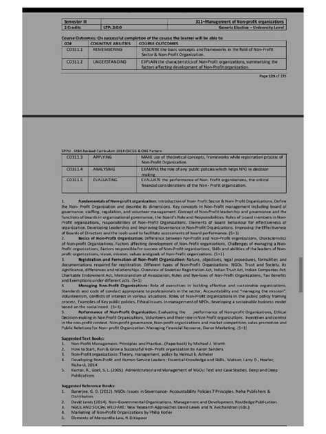 311 Management of Non-Profit Organization | PDF